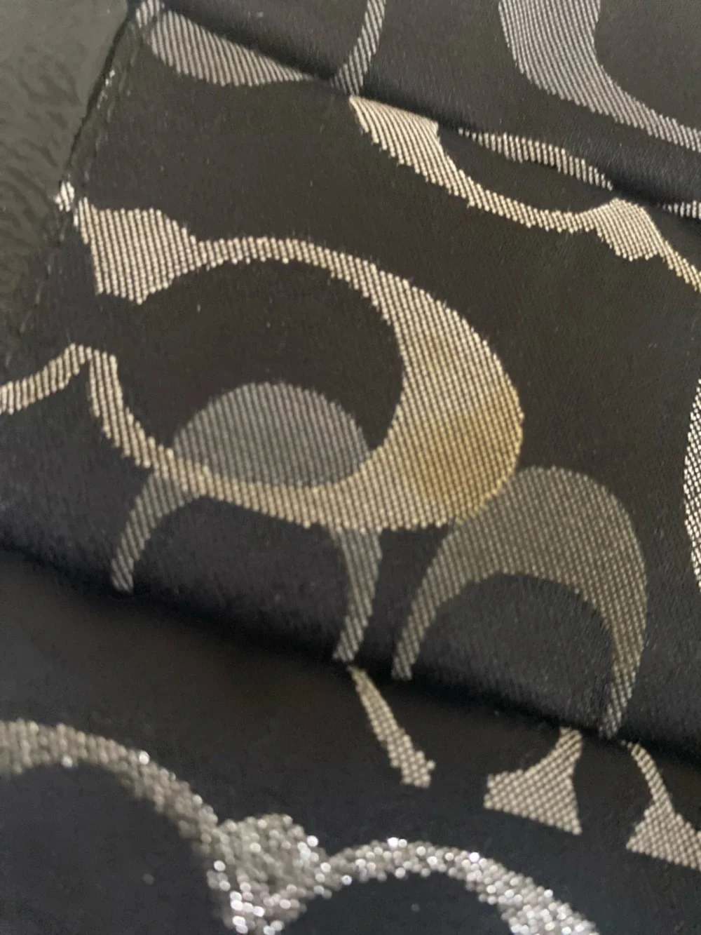 Coach Black and Silver Signature Logo Tote - Picture 13 of 14